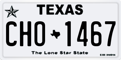 TX license plate CHO1467