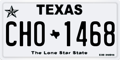 TX license plate CHO1468