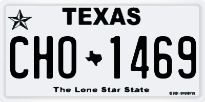 TX license plate CHO1469