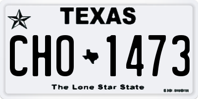 TX license plate CHO1473
