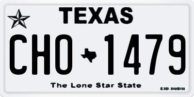 TX license plate CHO1479