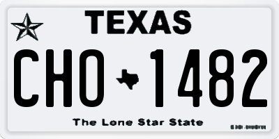 TX license plate CHO1482