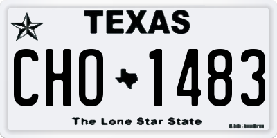 TX license plate CHO1483