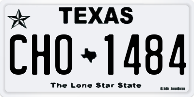 TX license plate CHO1484