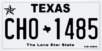 TX license plate CHO1485
