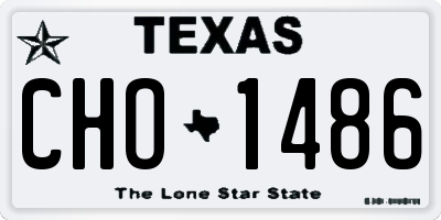TX license plate CHO1486