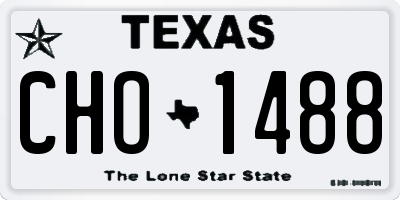 TX license plate CHO1488