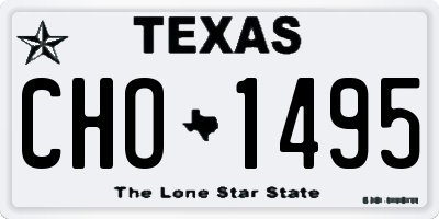 TX license plate CHO1495