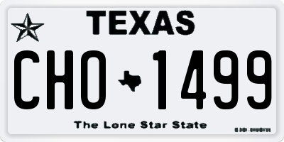 TX license plate CHO1499