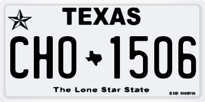TX license plate CHO1506