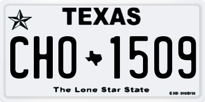 TX license plate CHO1509