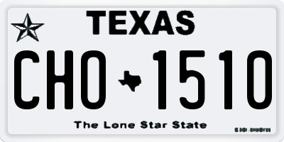 TX license plate CHO1510