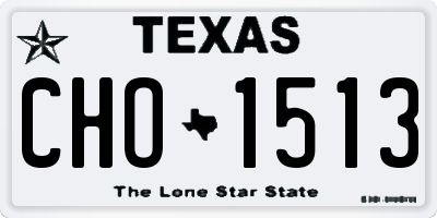 TX license plate CHO1513