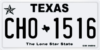 TX license plate CHO1516