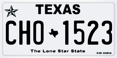 TX license plate CHO1523
