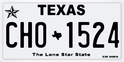 TX license plate CHO1524