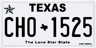 TX license plate CHO1525