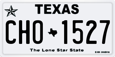 TX license plate CHO1527
