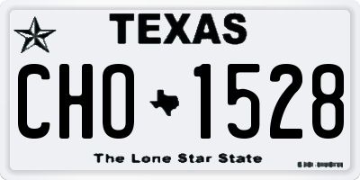 TX license plate CHO1528