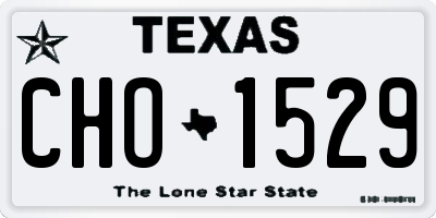 TX license plate CHO1529