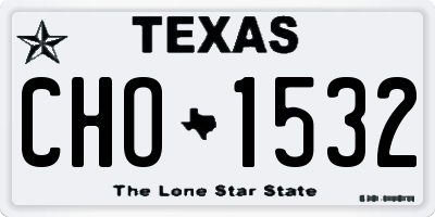TX license plate CHO1532