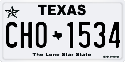 TX license plate CHO1534