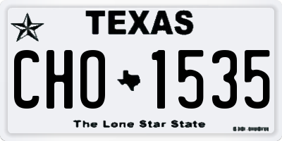 TX license plate CHO1535