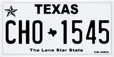TX license plate CHO1545