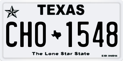 TX license plate CHO1548