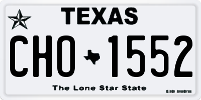 TX license plate CHO1552
