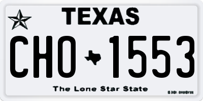 TX license plate CHO1553