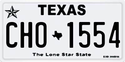TX license plate CHO1554