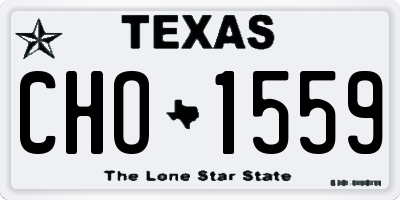 TX license plate CHO1559