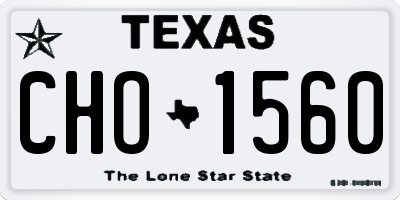 TX license plate CHO1560