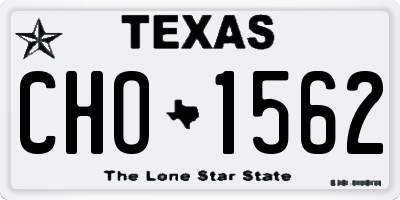TX license plate CHO1562