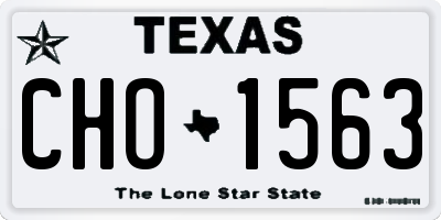 TX license plate CHO1563