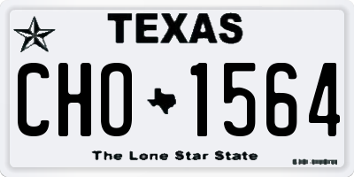 TX license plate CHO1564