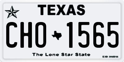 TX license plate CHO1565