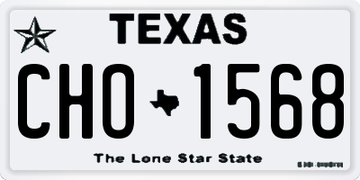 TX license plate CHO1568