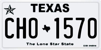 TX license plate CHO1570