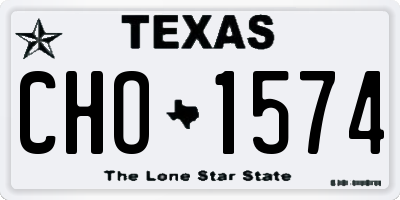 TX license plate CHO1574