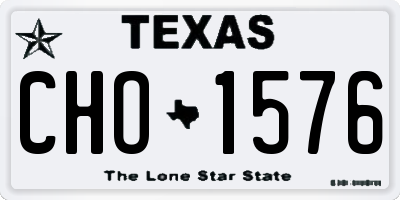 TX license plate CHO1576