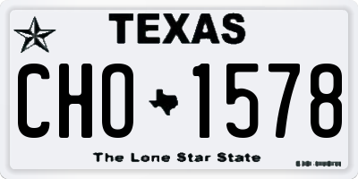 TX license plate CHO1578