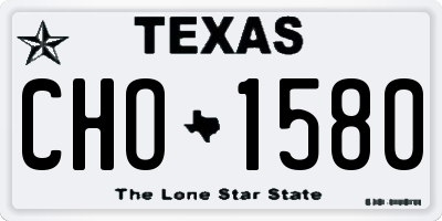 TX license plate CHO1580