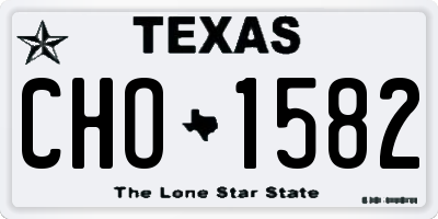 TX license plate CHO1582
