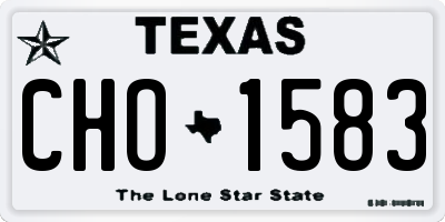 TX license plate CHO1583