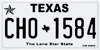 TX license plate CHO1584