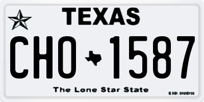 TX license plate CHO1587
