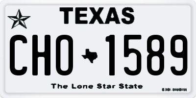 TX license plate CHO1589