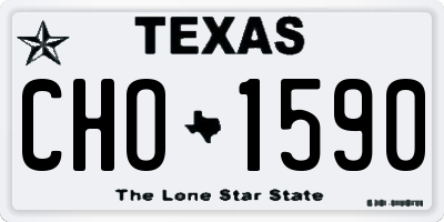 TX license plate CHO1590